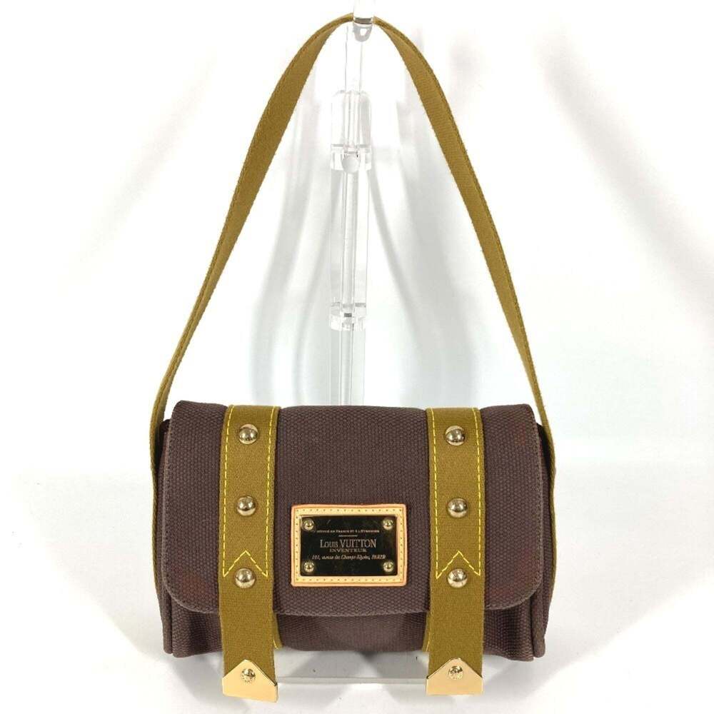 LOUIS VUITTON Brown Canvas Pochette Shoulder Bag